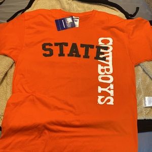 JERZEES NWT Mens XL Burnt Orange College Short Sleeve Tee State Cowboys